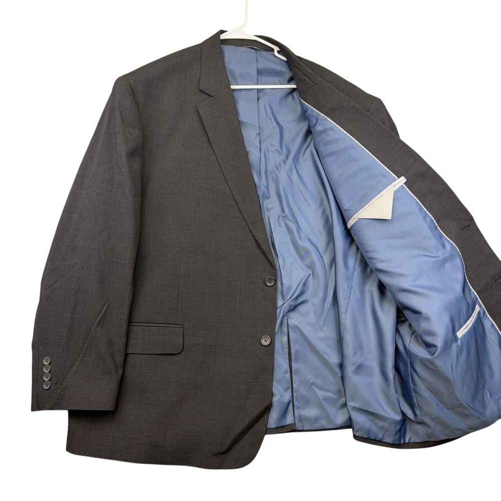 Oak Hill Suit Jacket Mens 58 Long Gray Wool Blend Stretch Classic Fit Lined